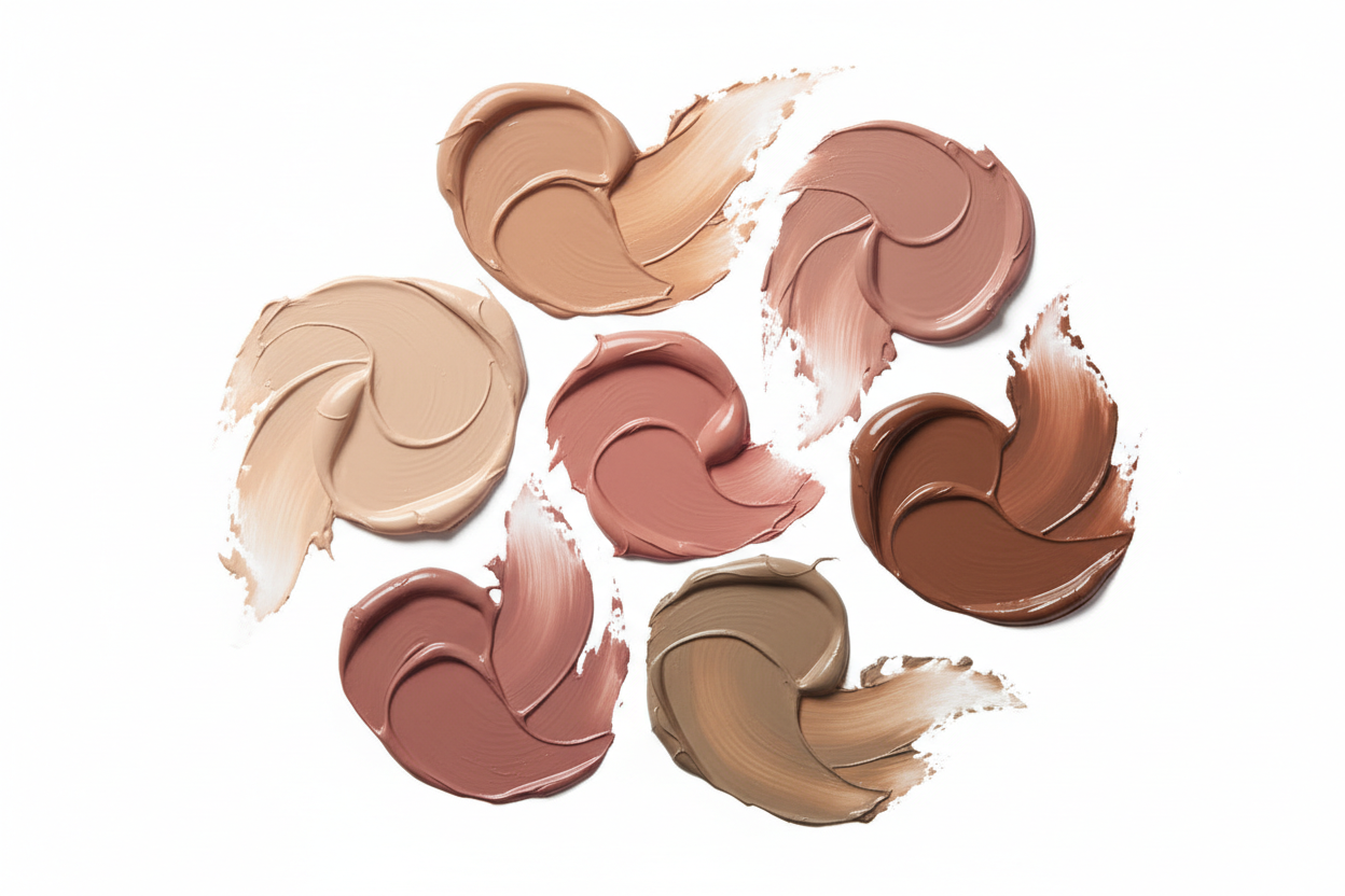 nude shades matte liquid lipstick swirl swatch
